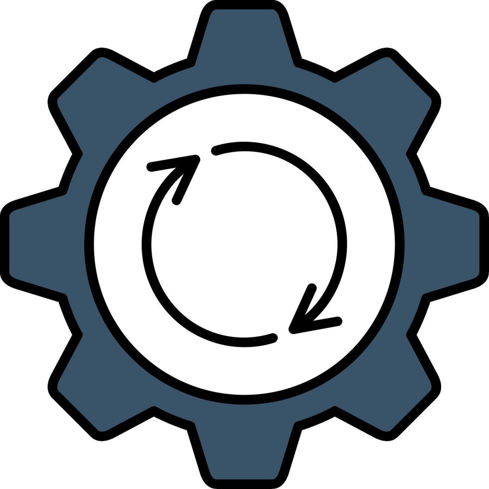 Recovery Line Filled Gradient  Icon vector