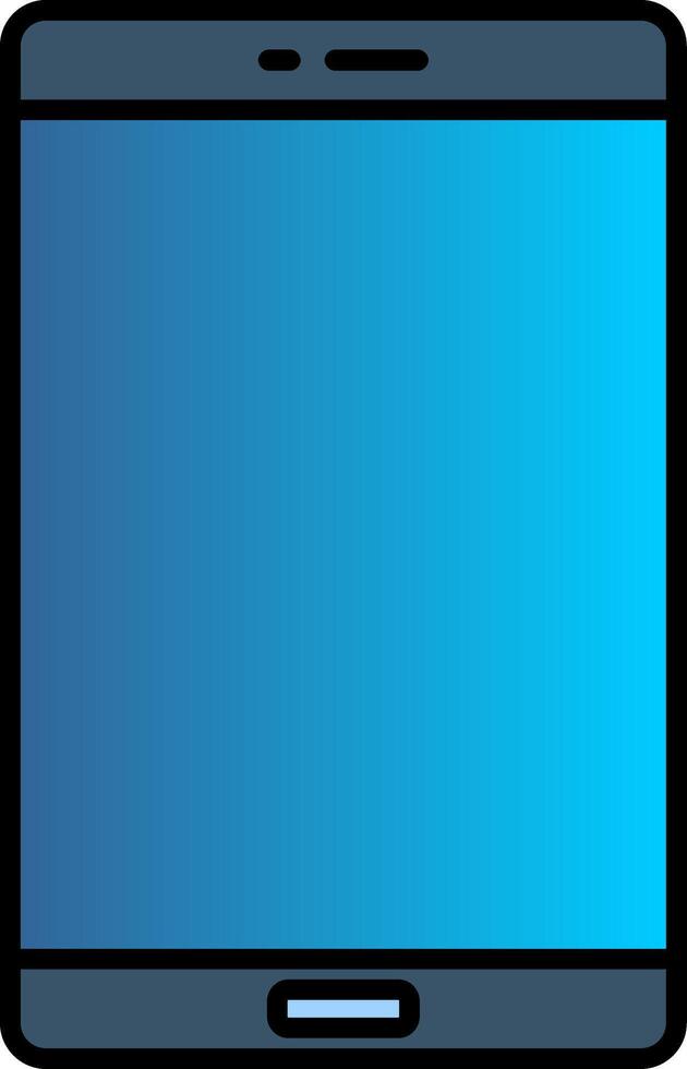 Smart Phone Line Filled Gradient  Icon vector