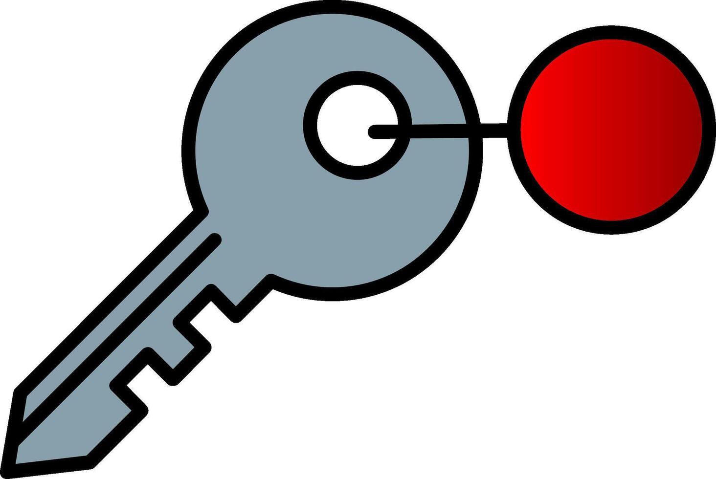 Key Line Filled Gradient  Icon vector