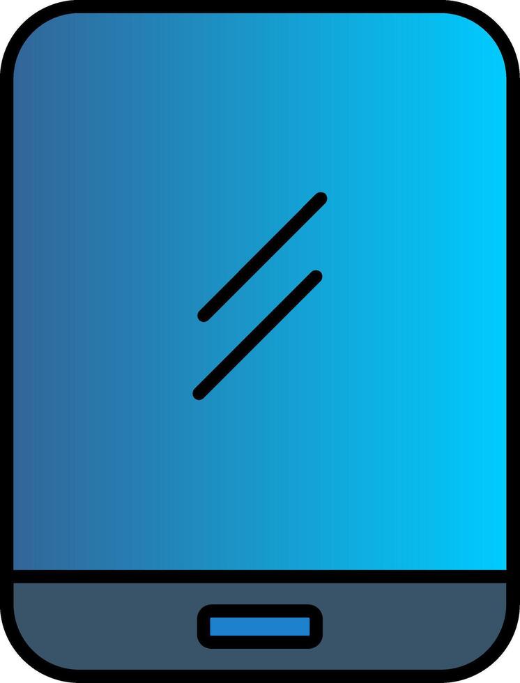 Tablet Line Filled Gradient  Icon vector