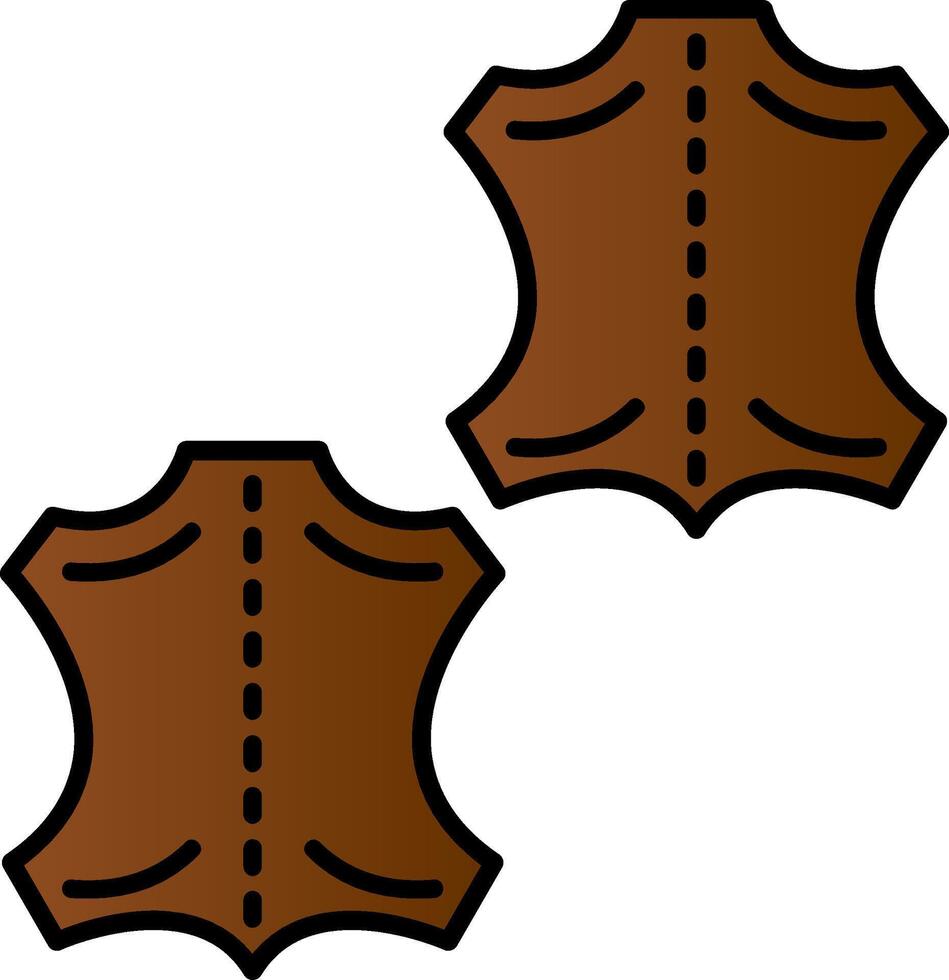 Leather Line Filled Gradient  Icon vector
