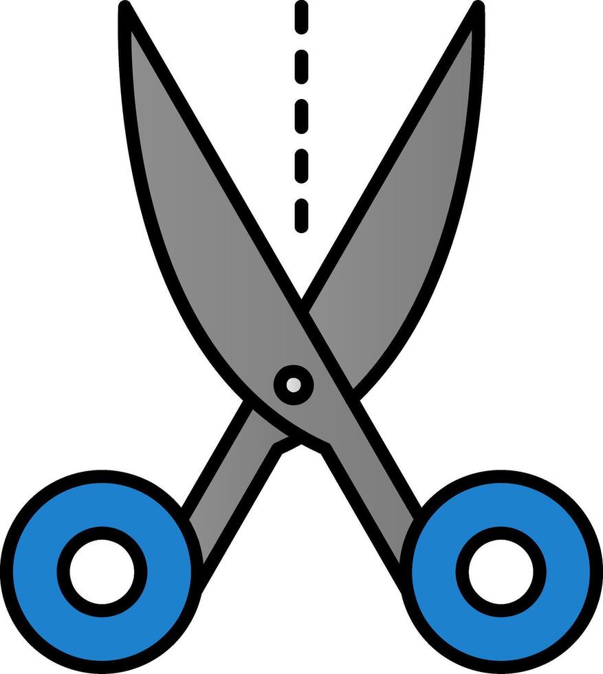 Scissors Line Filled Gradient  Icon vector
