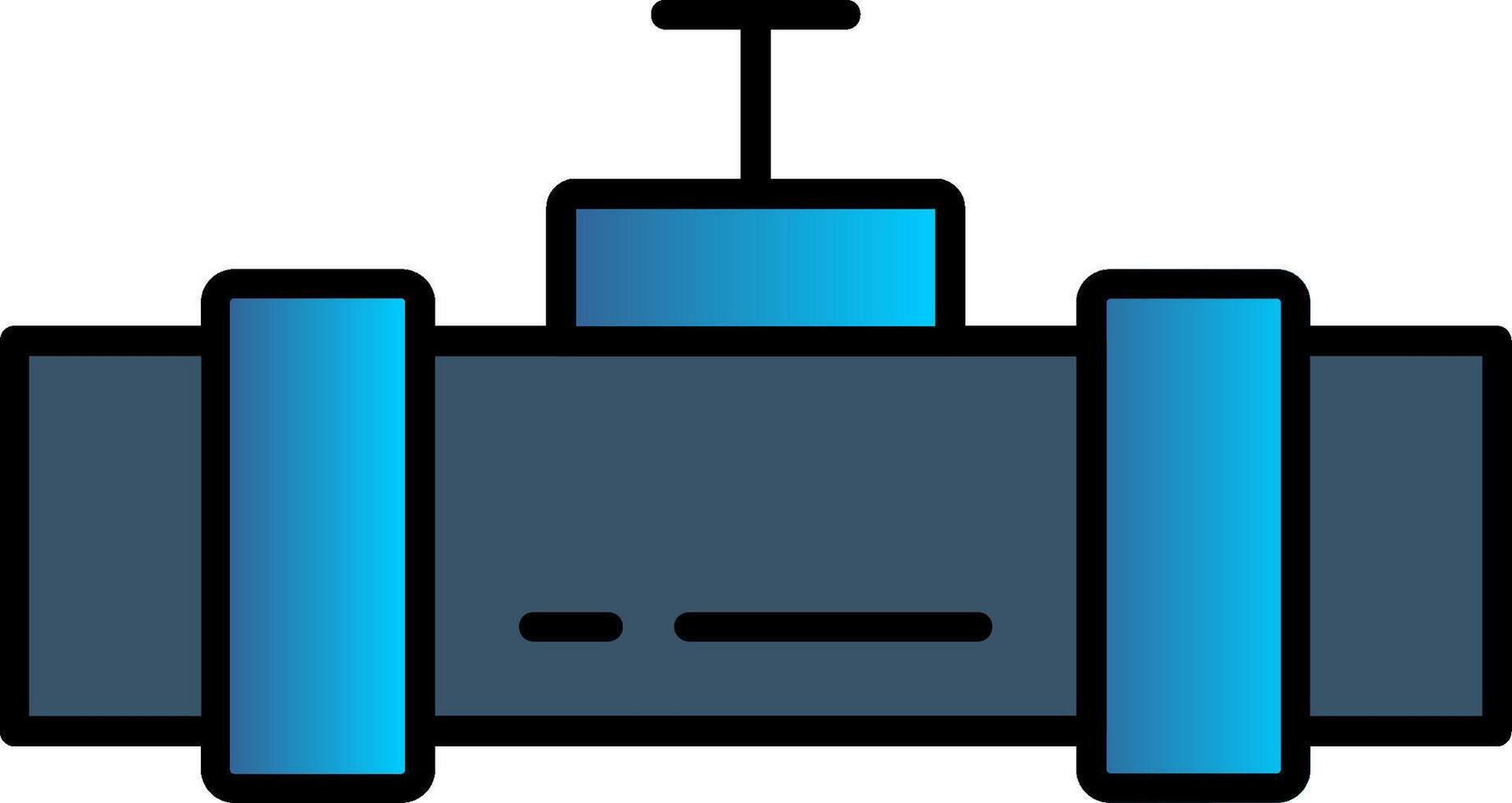 Pipe Line Filled Gradient  Icon vector