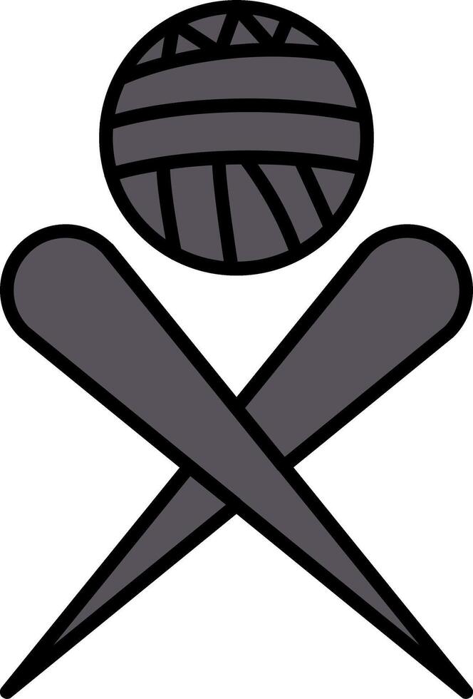 Knitting Needles Line Filled Gradient  Icon vector