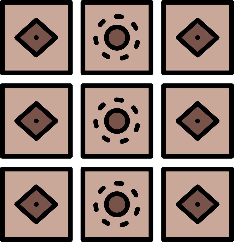 Tiles Line Filled Gradient  Icon vector