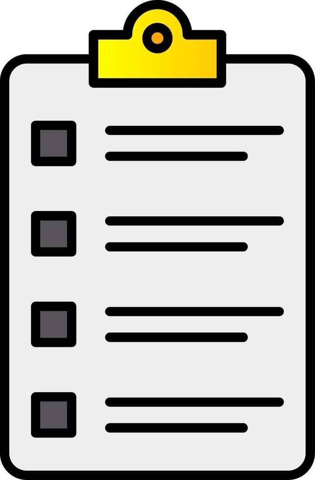 Clipboard Line Filled Gradient  Icon vector