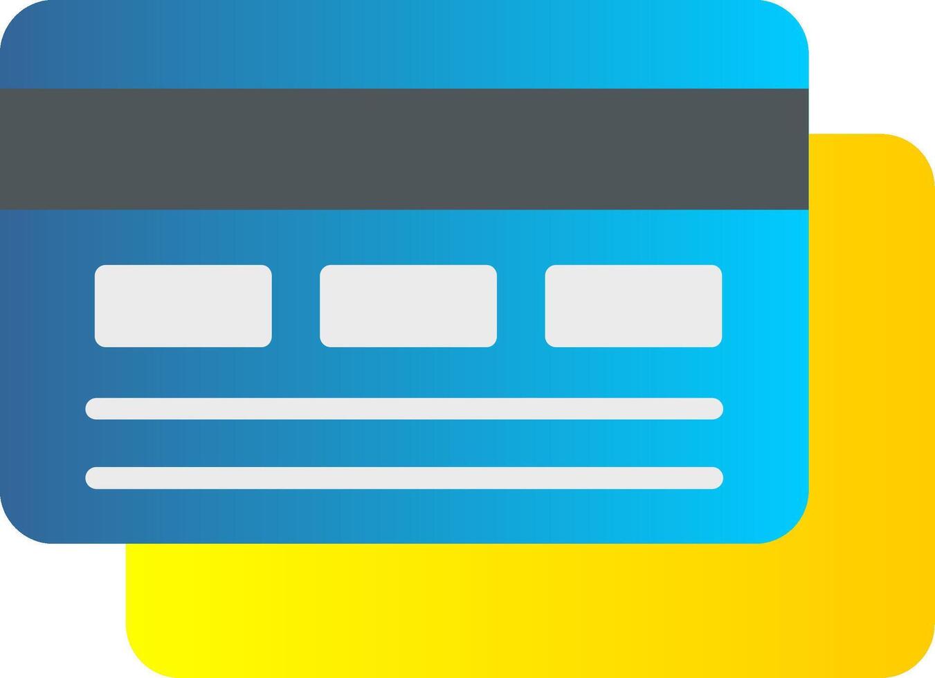 Credit Card Flat Gradient  Icon vector