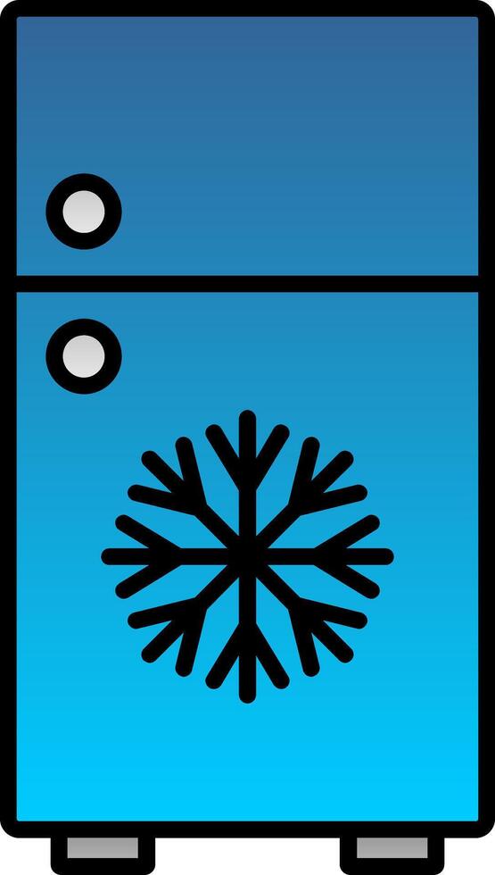 Refrigerator Line Filled Gradient  Icon vector