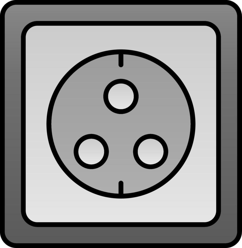 Wall Socket Line Filled Gradient  Icon vector