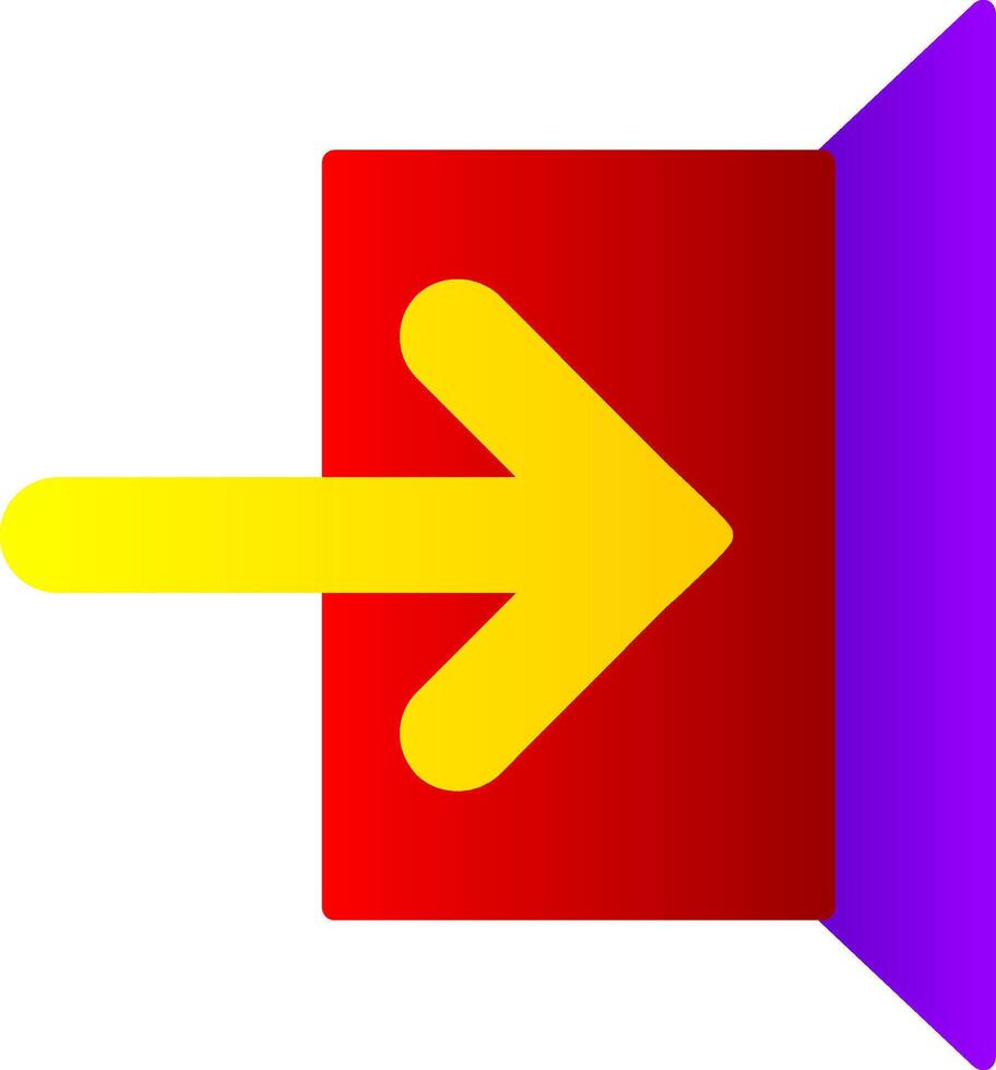 Sign In Flat Gradient  Icon vector
