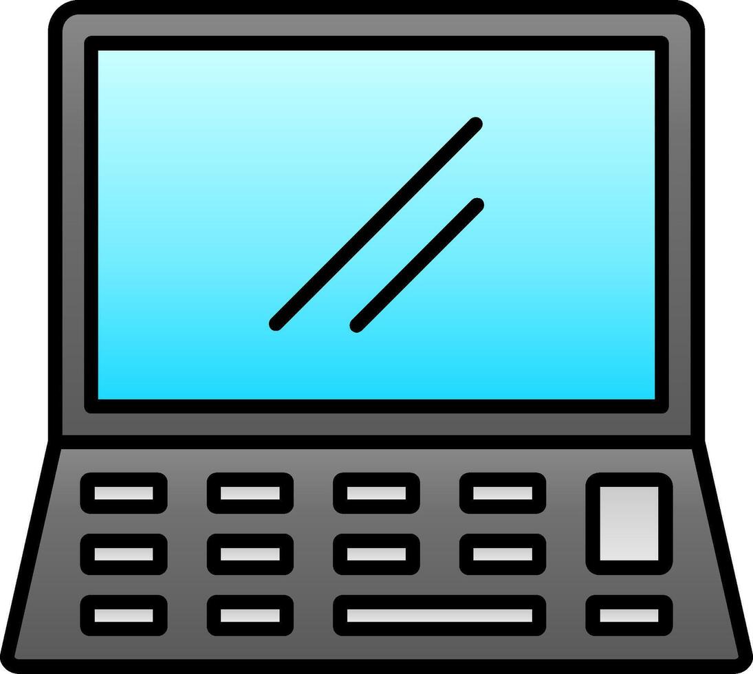 Laptop Line Filled Gradient  Icon vector
