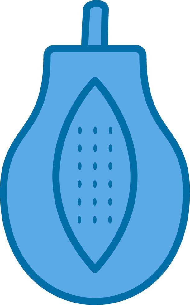 Papaya Filled Blue  Icon vector