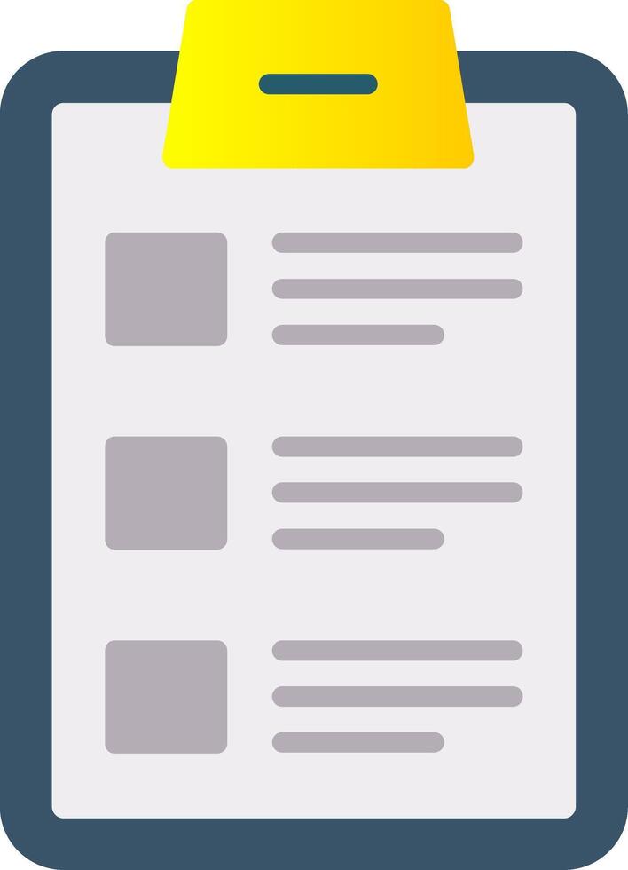 Checklist Flat Gradient  Icon vector