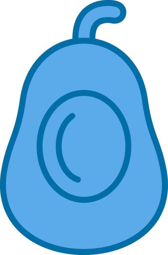 Avocados Filled Blue  Icon vector