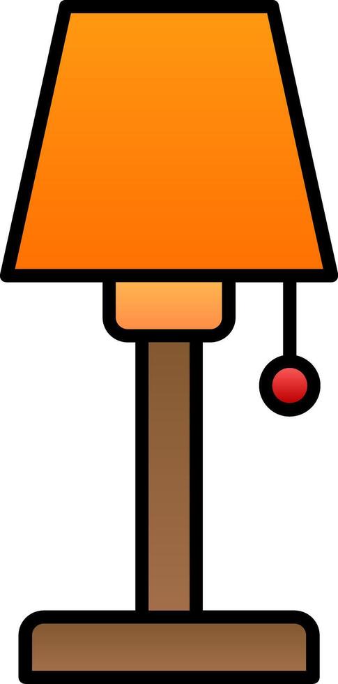 Lamp Line Filled Gradient  Icon vector