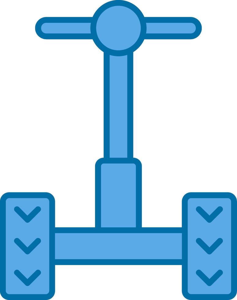 Segway Filled Blue  Icon vector