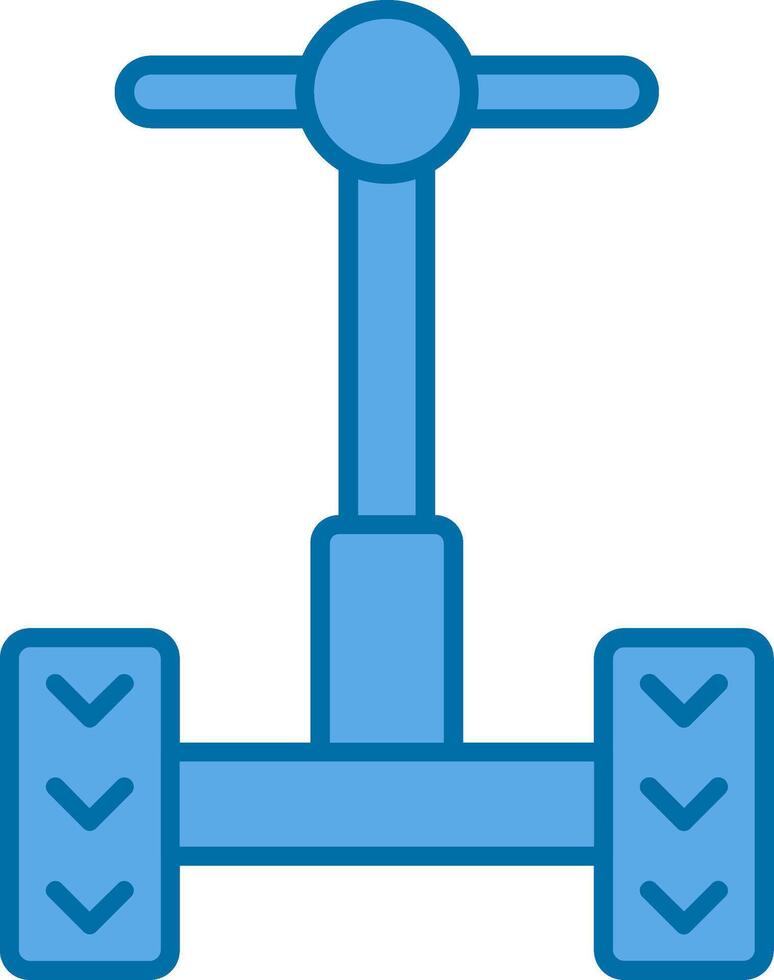 Segway Filled Blue  Icon vector