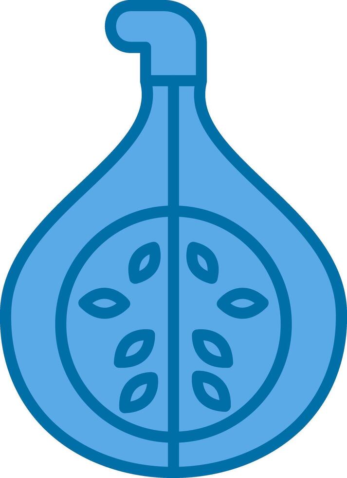 Fig Filled Blue  Icon vector