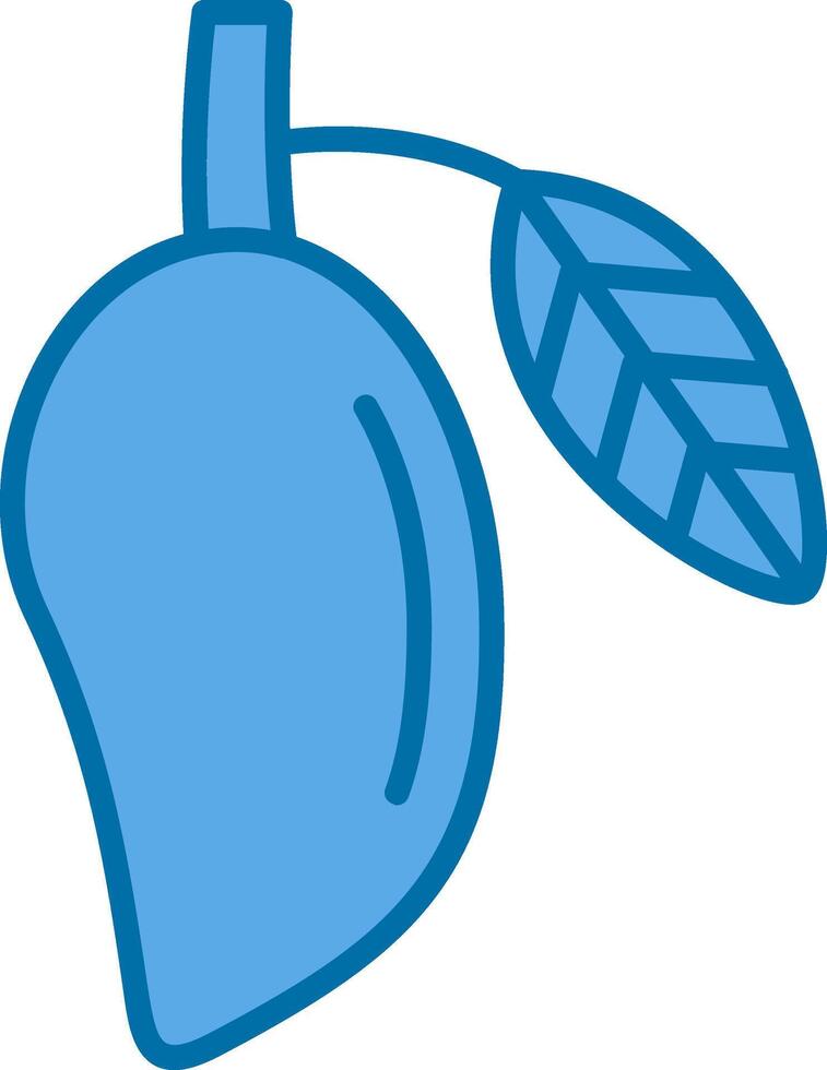 Mango Filled Blue  Icon vector