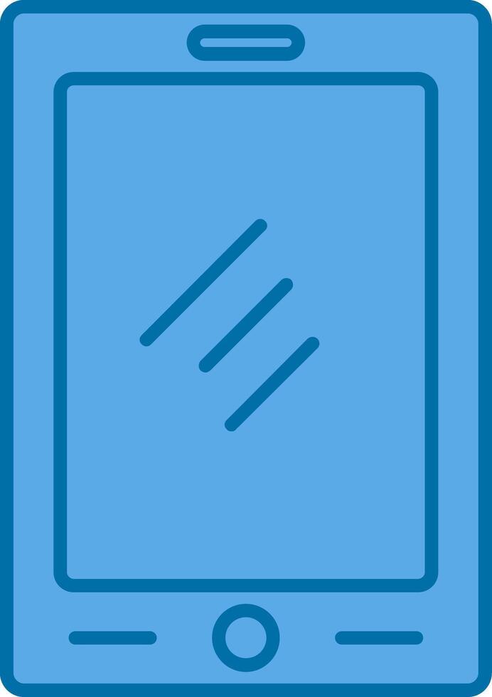 Tablet Filled Blue  Icon vector