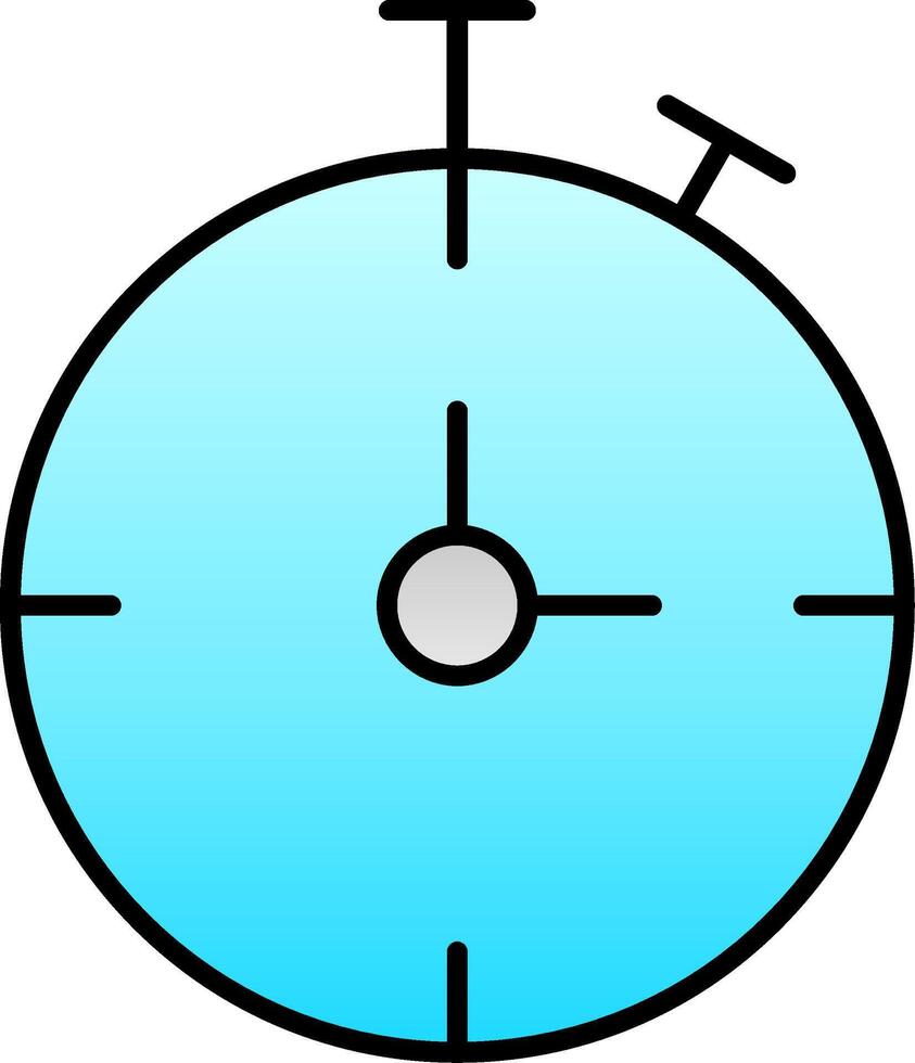 Chronometer Line Filled Gradient  Icon vector