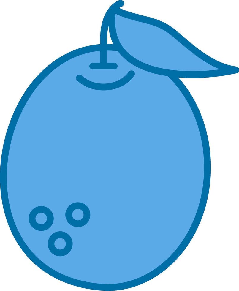 pomelo Filled Blue  Icon vector