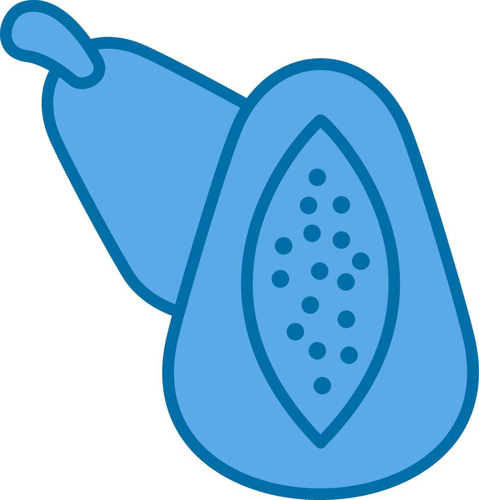 PawPaw Filled Blue  Icon vector