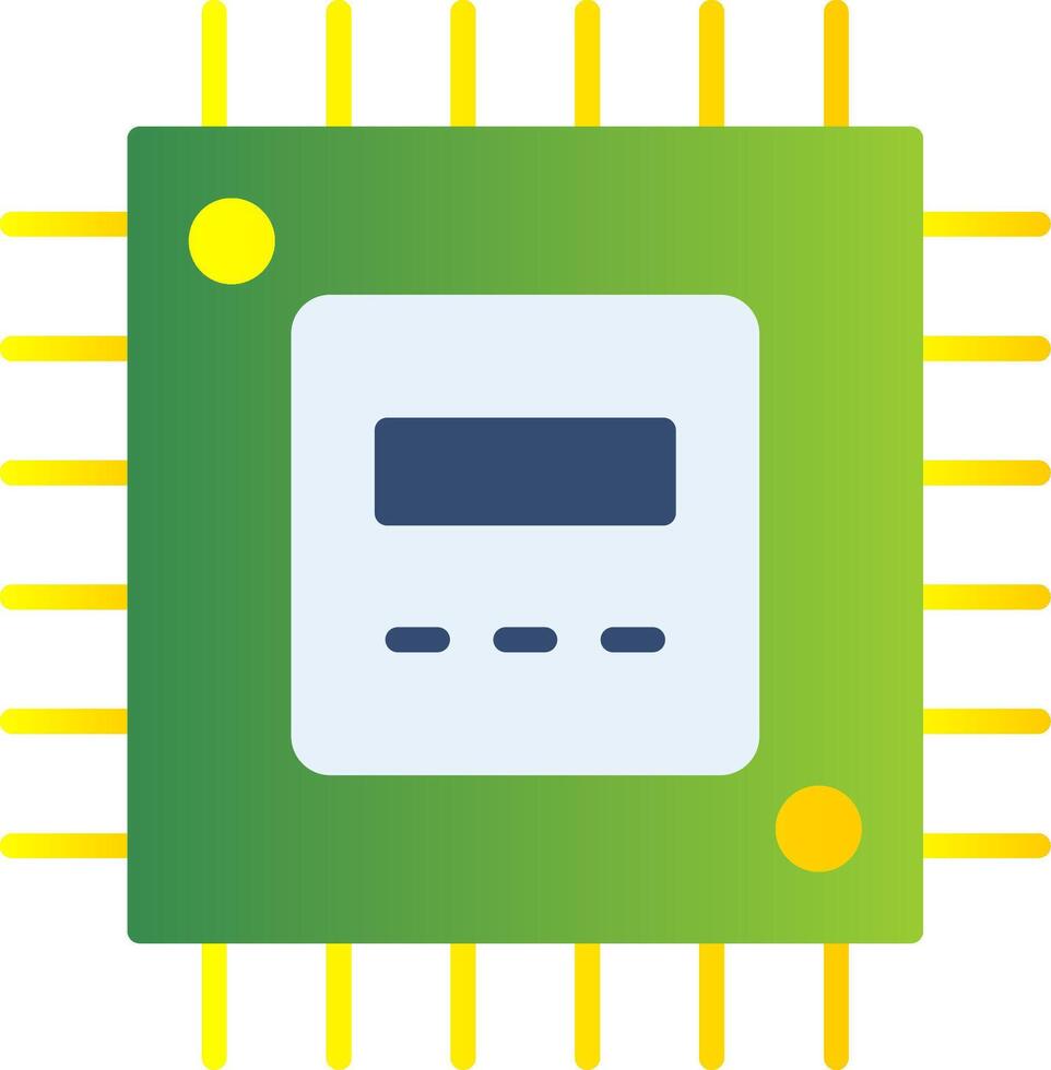 Processor Flat Gradient  Icon vector