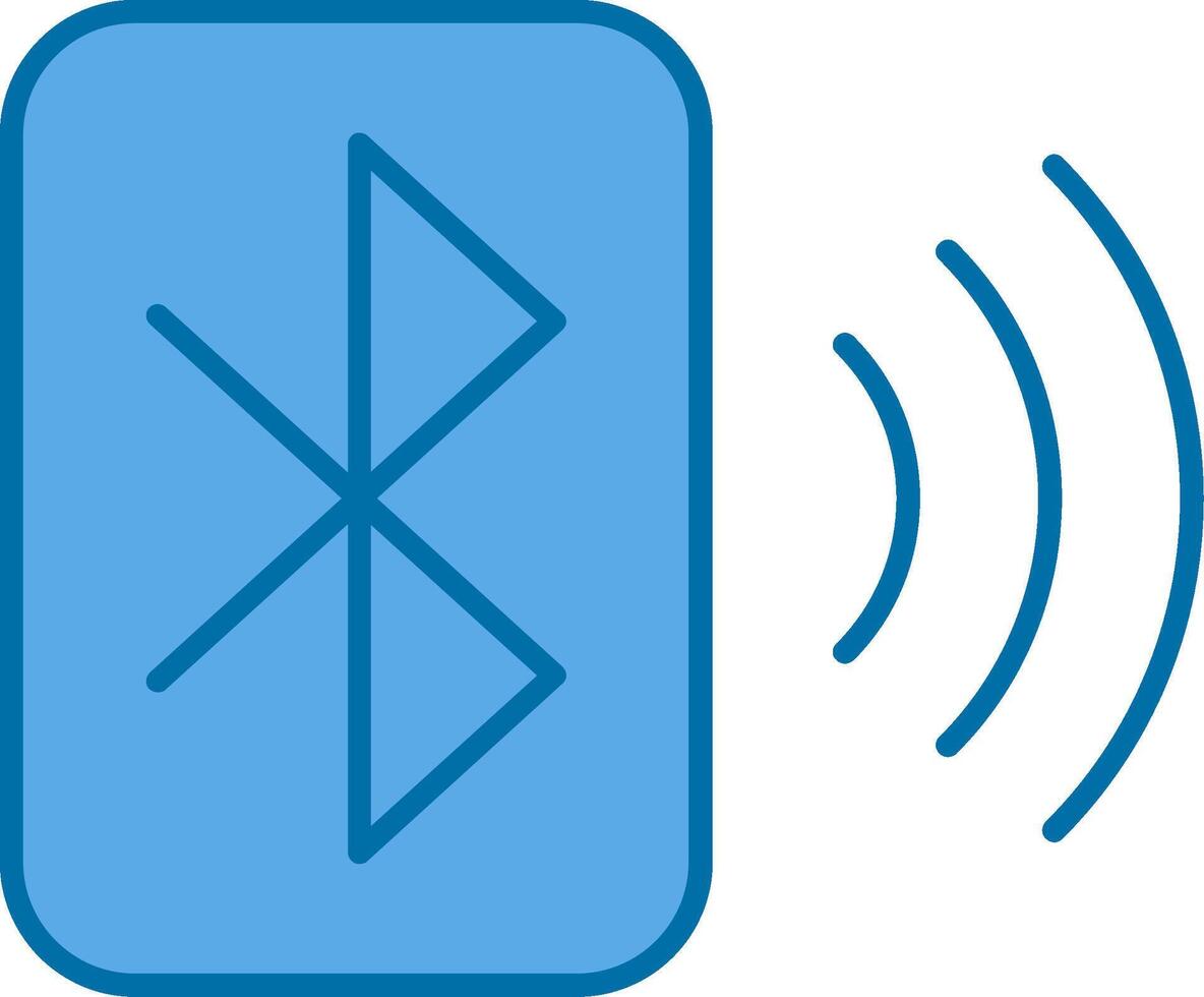 Bluetooth Filled Blue  Icon vector