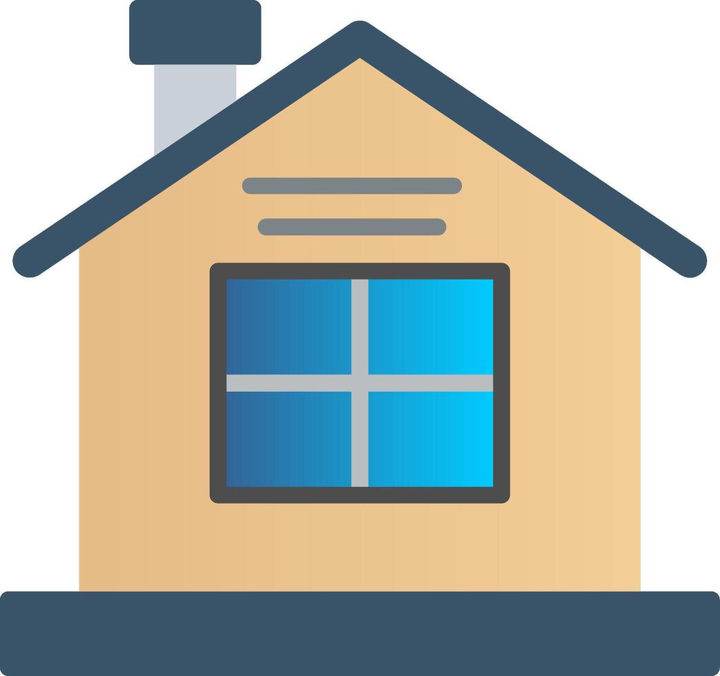 House Flat Gradient  Icon vector