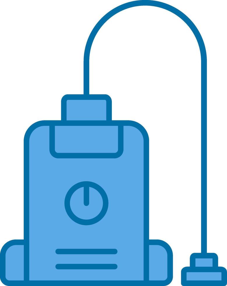 Vacuum Cleaner Filled Blue  Icon vector