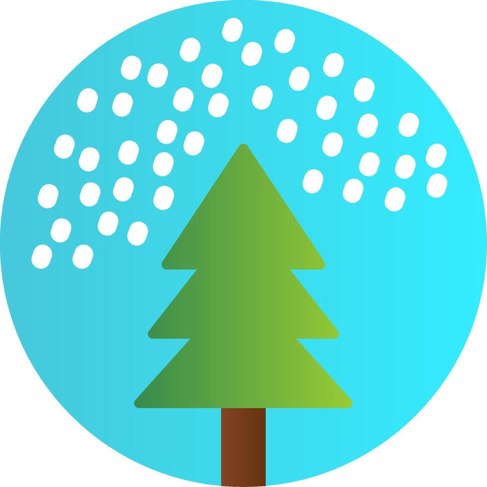 Snow Globe Flat Gradient  Icon vector