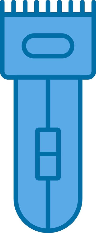 Electric Shaver Filled Blue  Icon vector