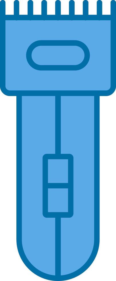 Electric Shaver Filled Blue  Icon vector