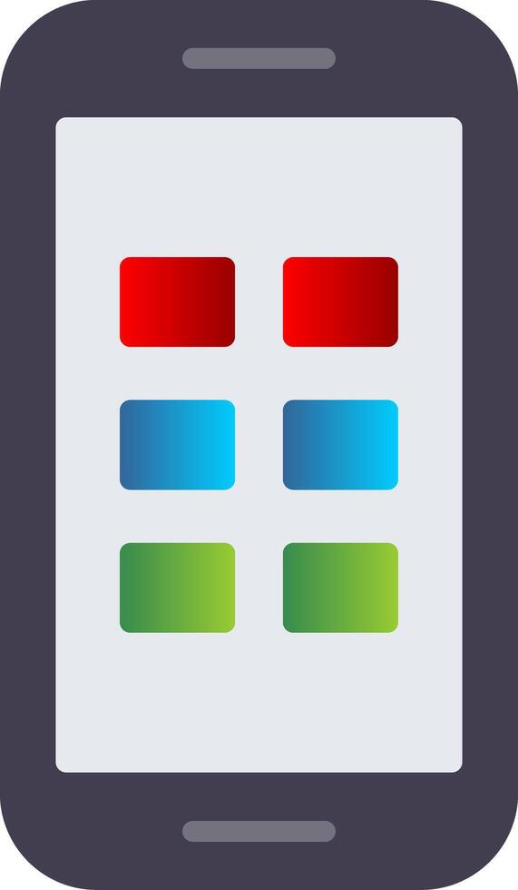 Phone Flat Gradient  Icon vector