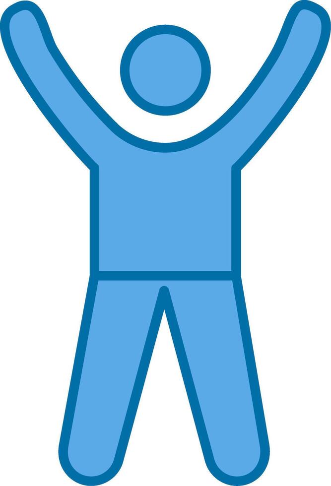 Cheer Up Filled Blue  Icon vector