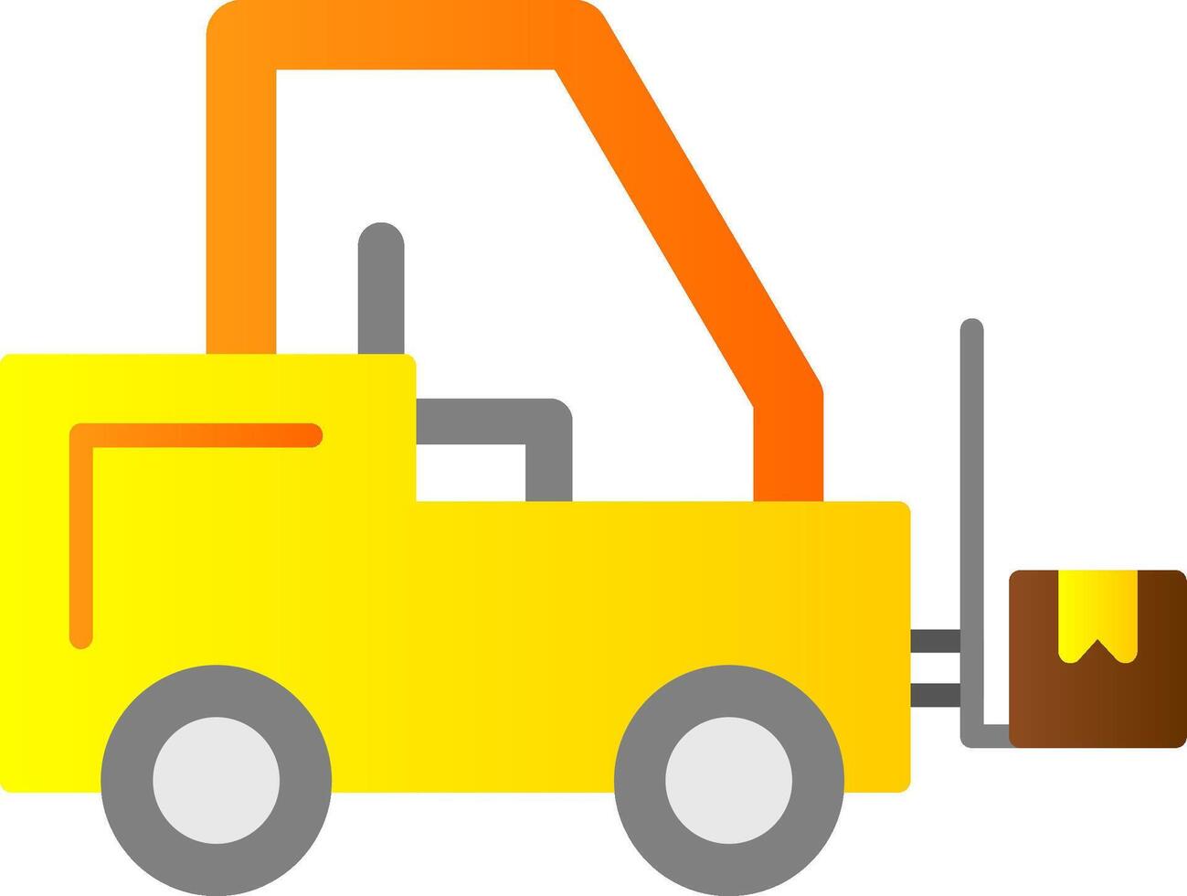 Forklift Flat Gradient  Icon vector