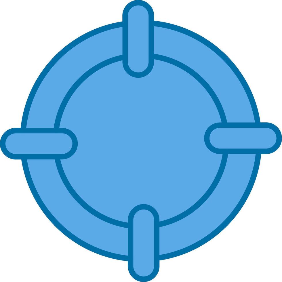 Goal Filled Blue  Icon vector