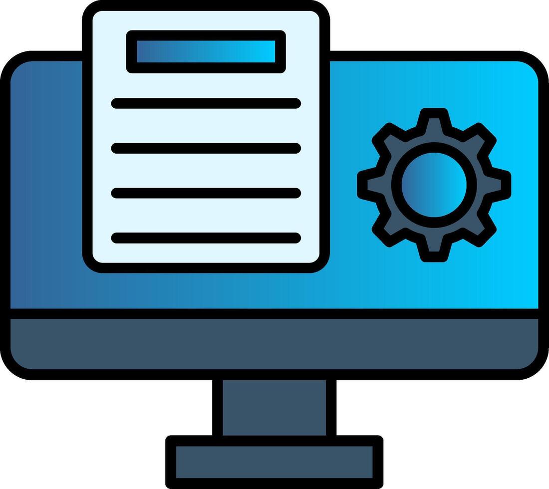 Article Marketing Line Filled Gradient  Icon vector