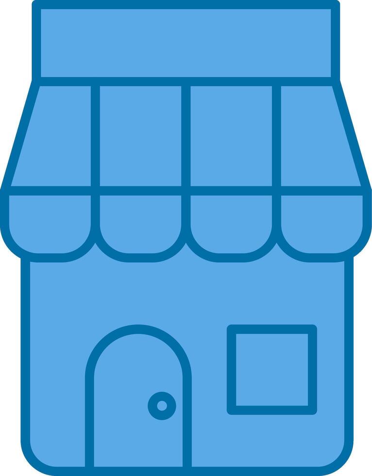 Shop Filled Blue  Icon vector