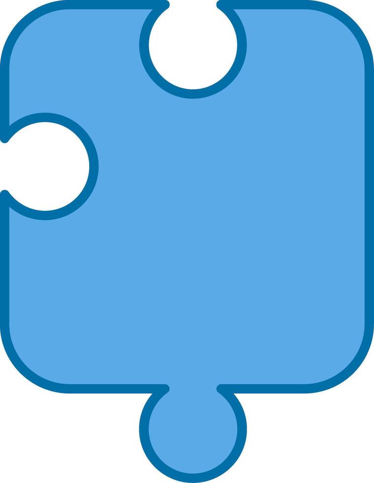 Jigsaw Filled Blue  Icon vector