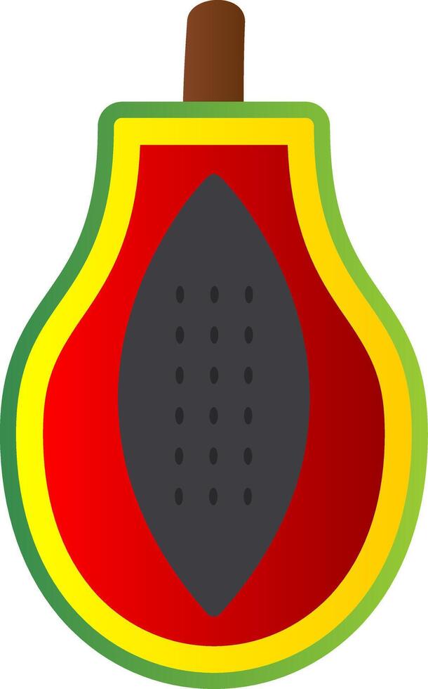 Papaya Flat Gradient  Icon vector