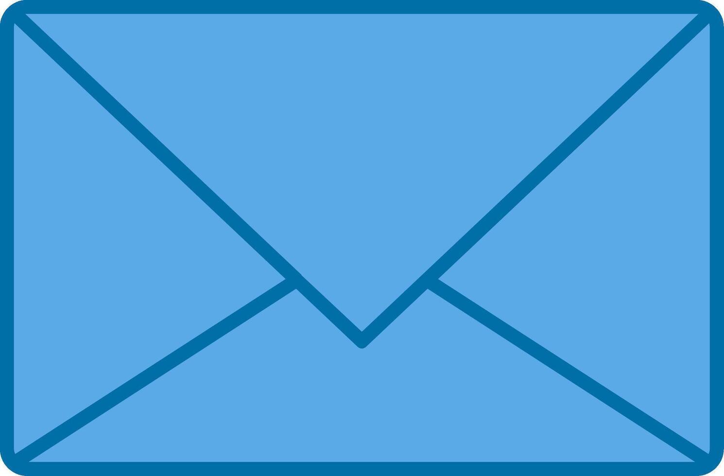 Email Filled Blue  Icon vector