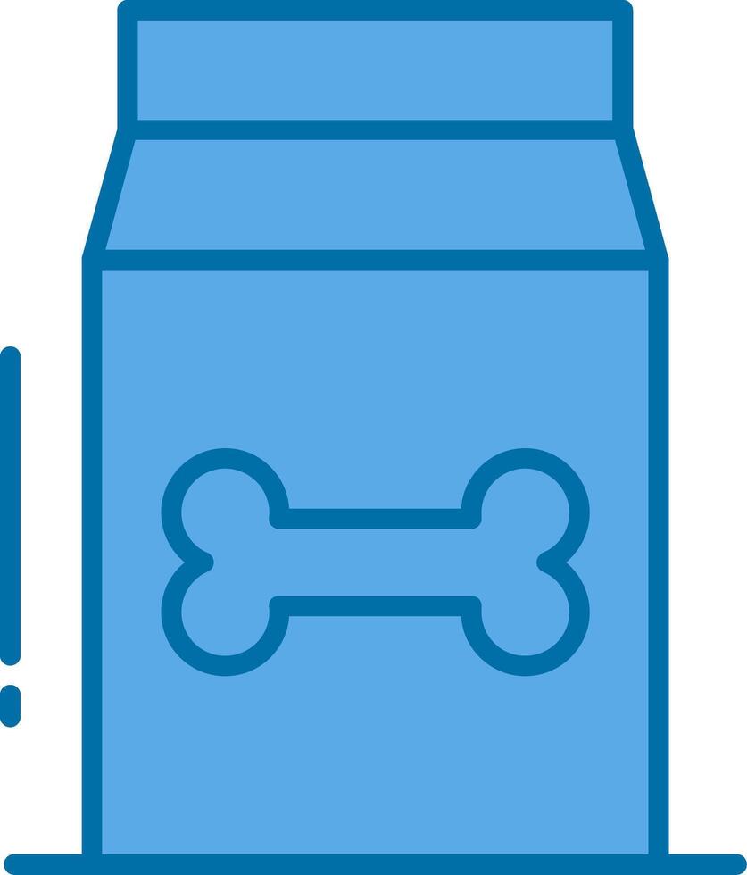 Pet Food Filled Blue  Icon vector