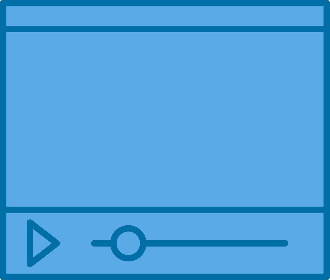 Online Streaming Filled Blue  Icon vector