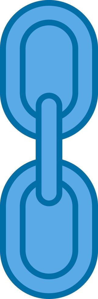 Chain Filled Blue  Icon vector