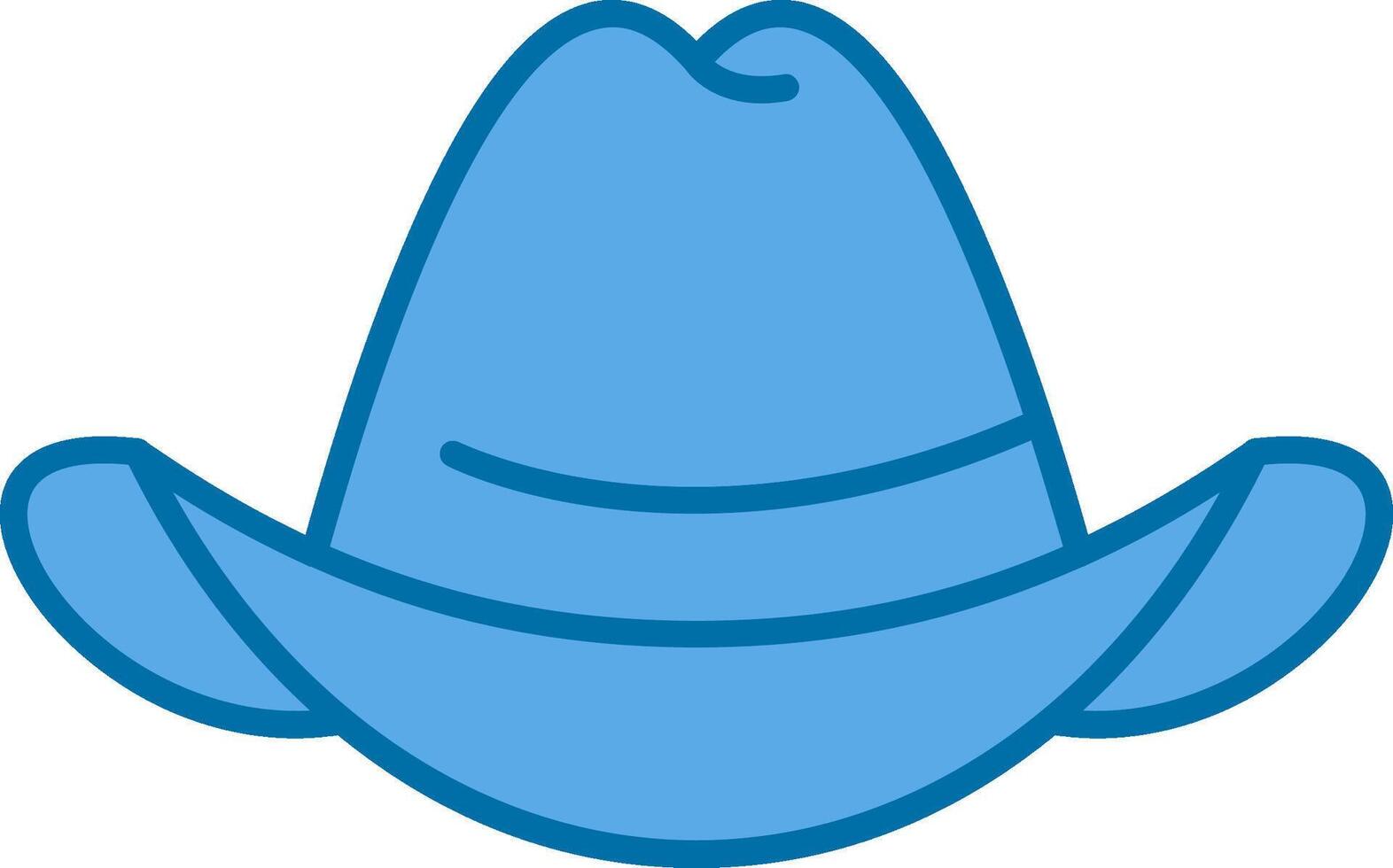 sombrero lleno azul icono vector