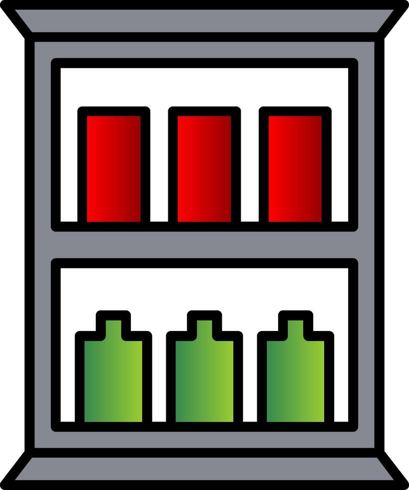 medicina gabinete línea lleno degradado icono vector