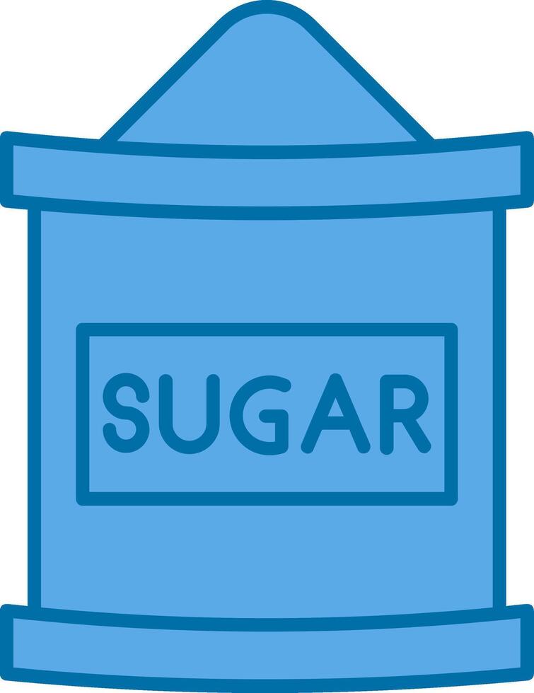 Sugar Bag Filled Blue  Icon vector