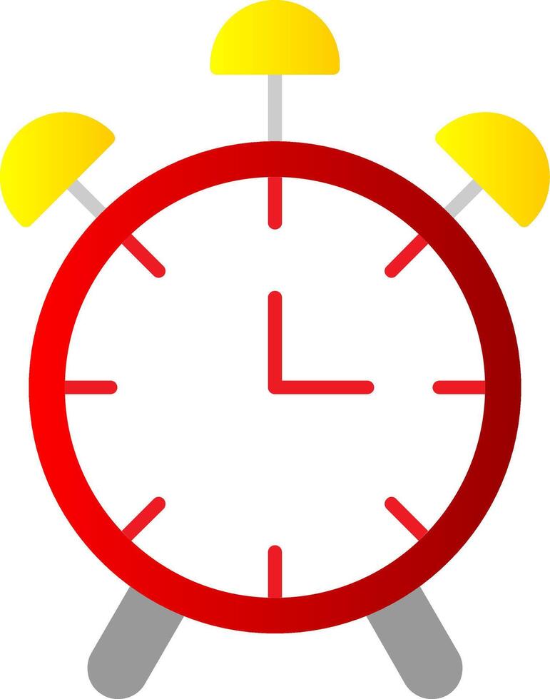 reloj plano degradado icono vector